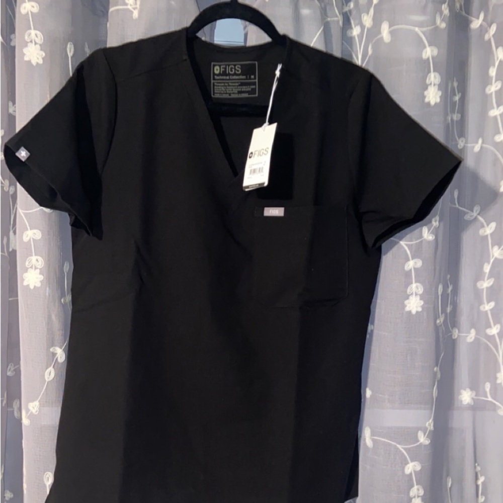 Figs Black Women’s Catarina One-Pocket Scrub Top NWT